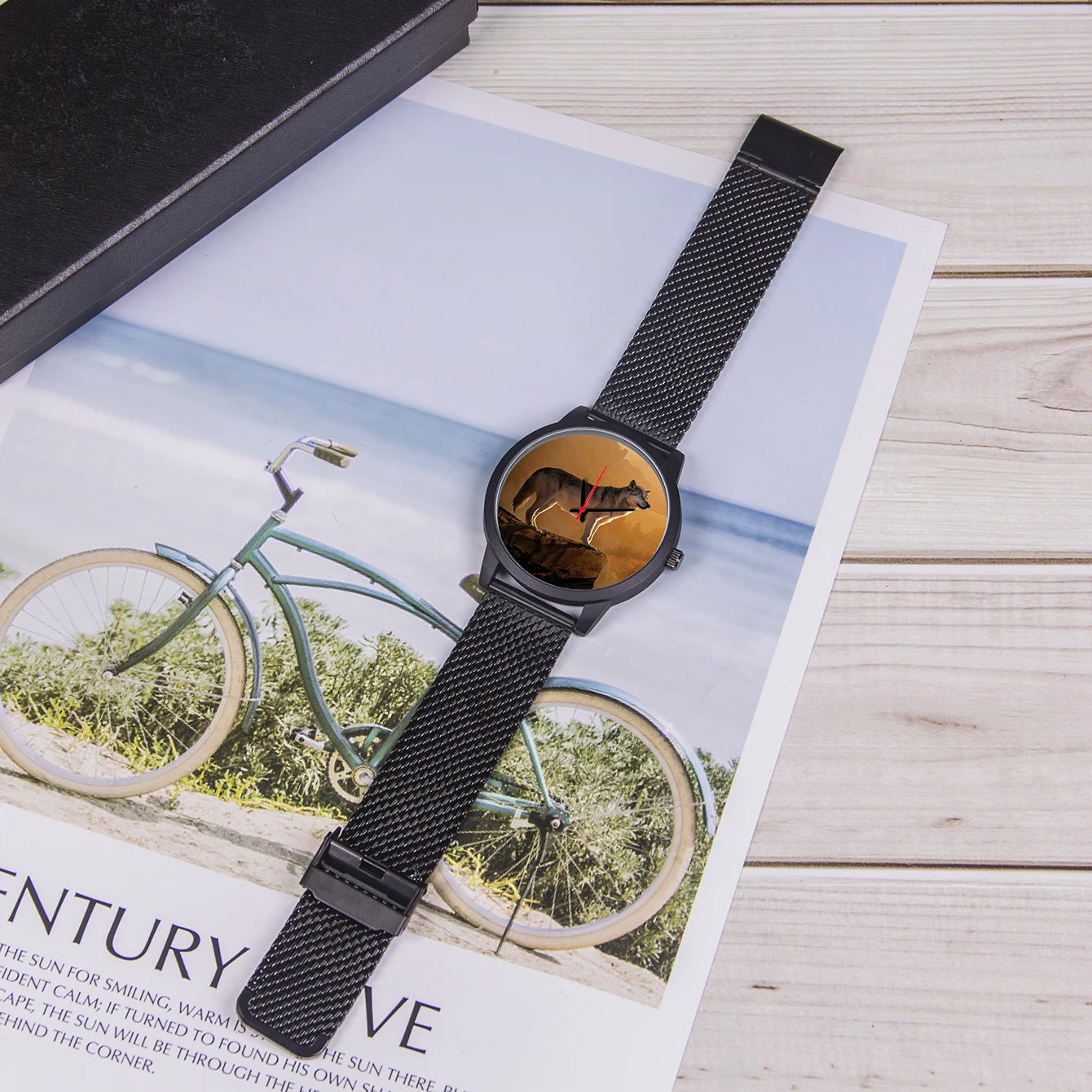 Brown Wolf Watch Metal