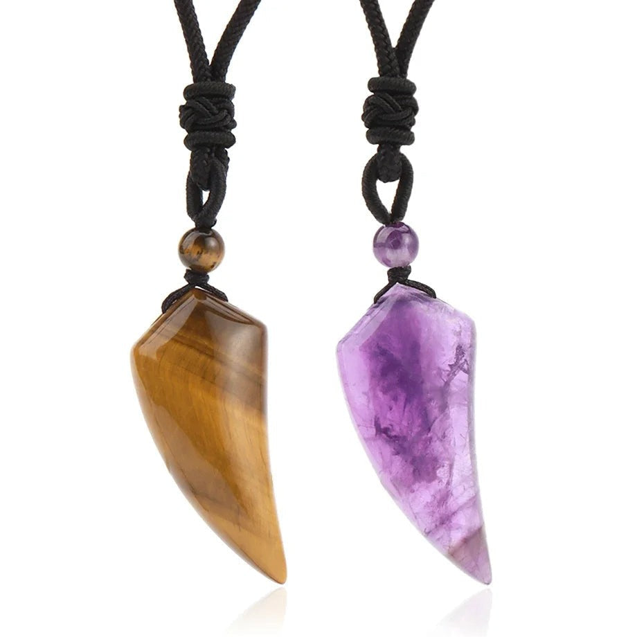 Stone Wolf Tooth Necklace