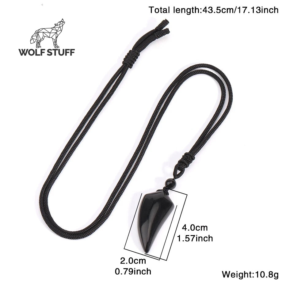 Stone Wolf Tooth Necklace