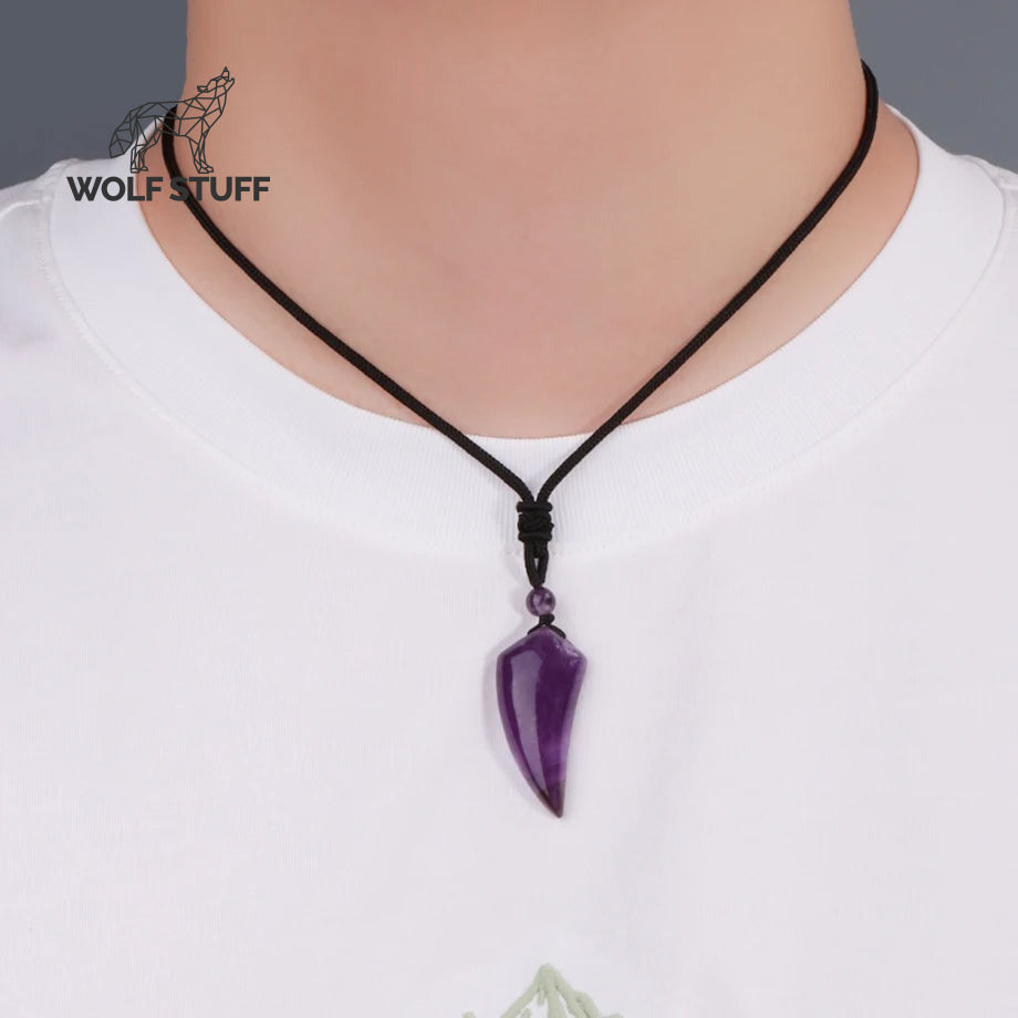 Stone Wolf Tooth Necklace