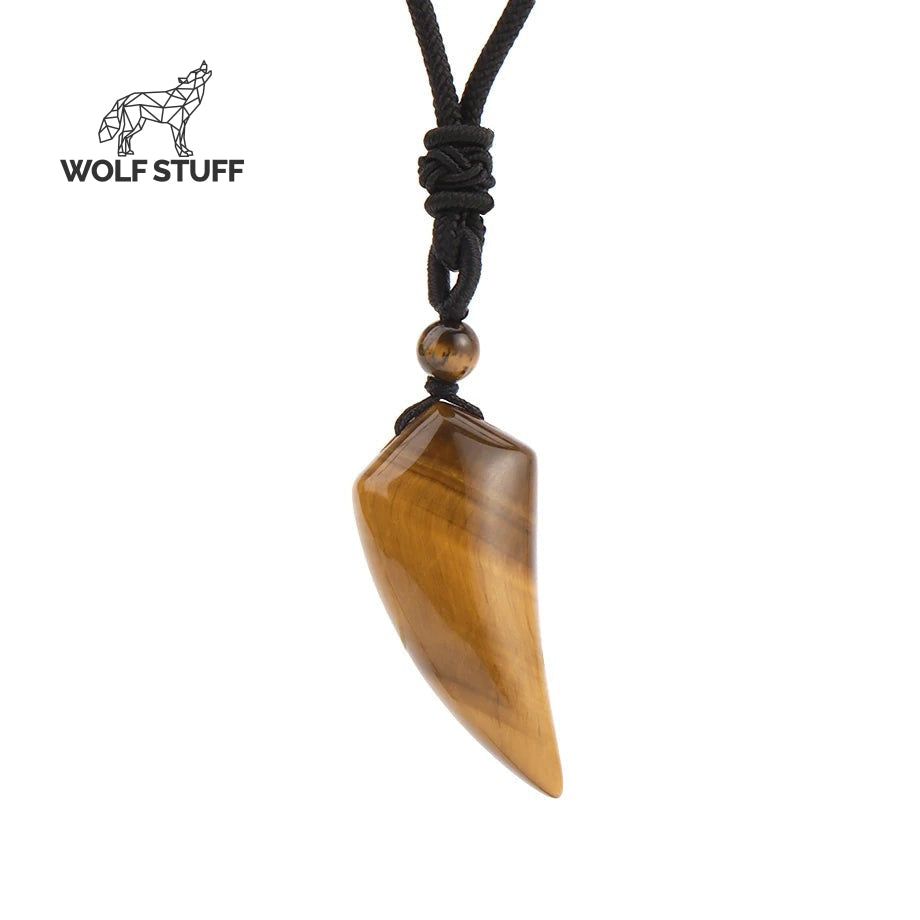 Stone Wolf Tooth Necklace