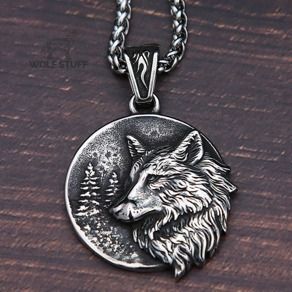 Double Wolf Necklace