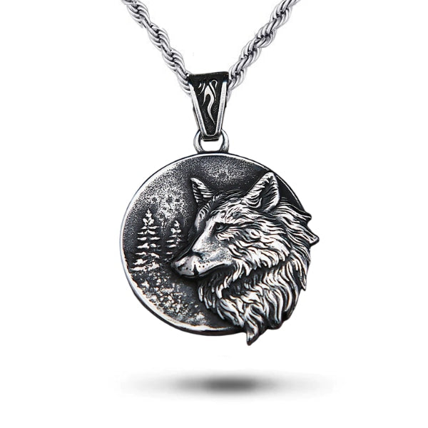 Double Wolf Necklace