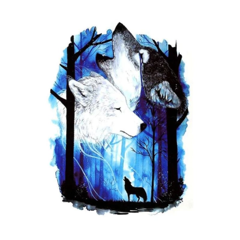 2 Wolves Tattoo