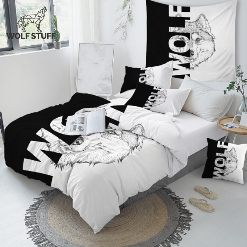 3D Wolf Bedding