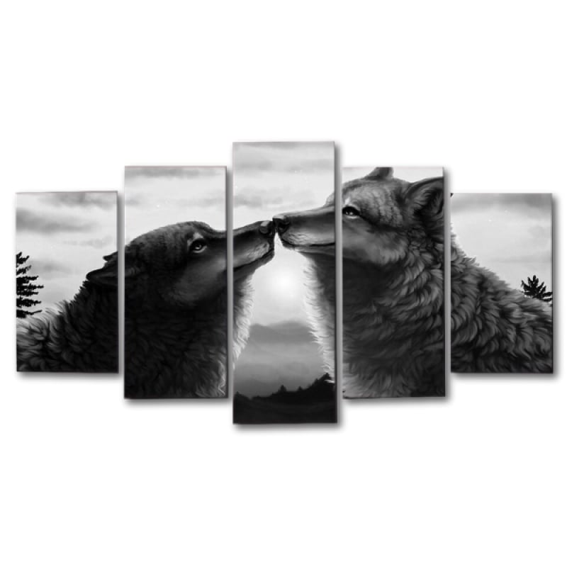 3D wolf wall art