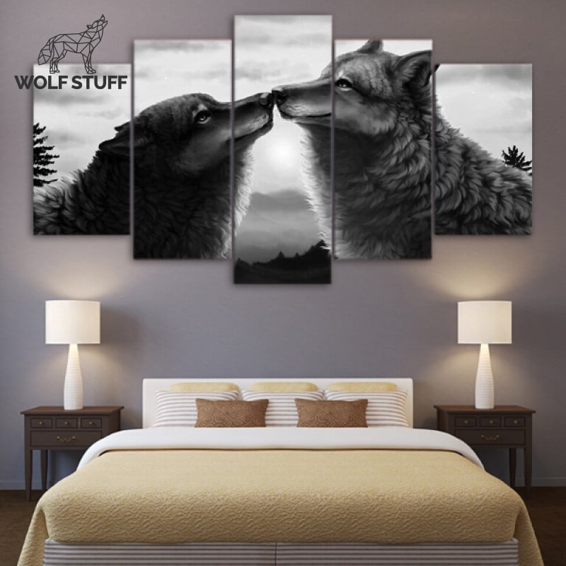 3D wolf wall art