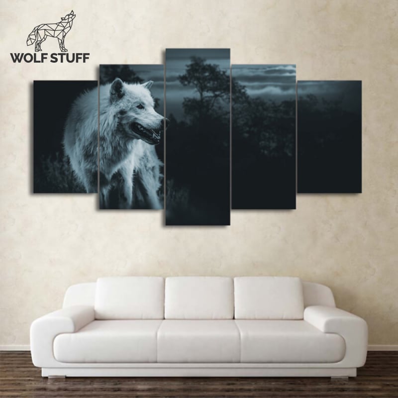 5 Piece Canvas Art Wolf