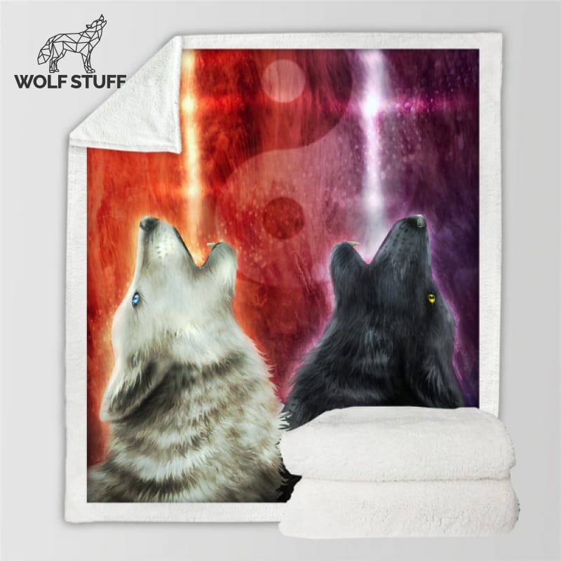 Acrylic Mink Wolf Blanket