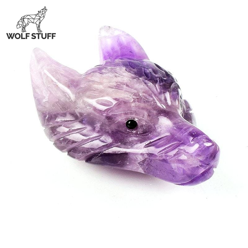 Amethyst Wolf Necklace