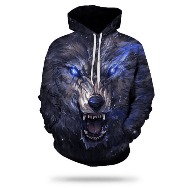 Angry Wolf Hoodie Wolf Stuff - Main Image
