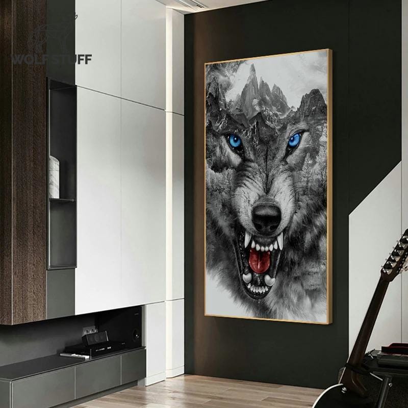 Angry wolf poster