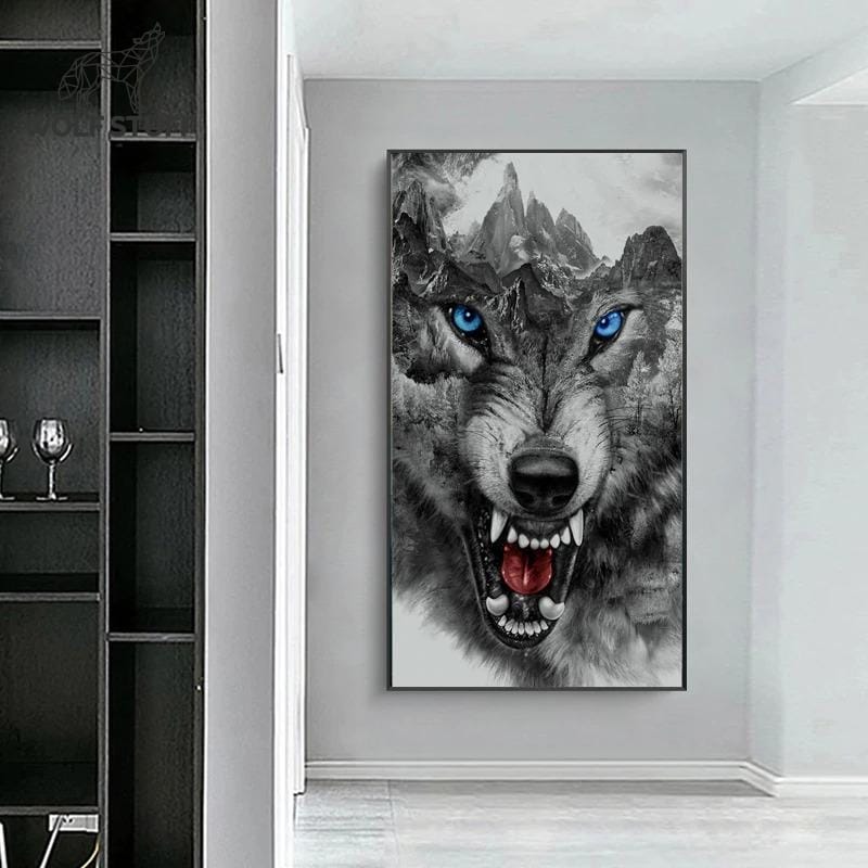 Angry wolf poster