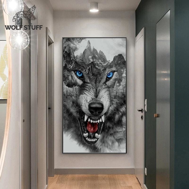 Angry wolf poster