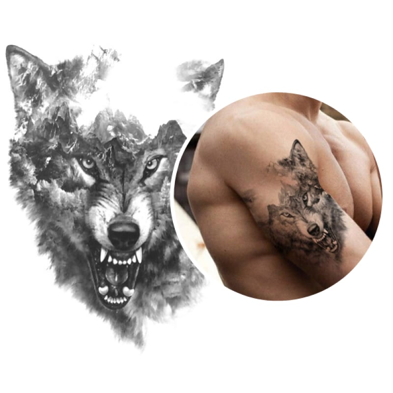 Animal Face Temporary Tattoo
