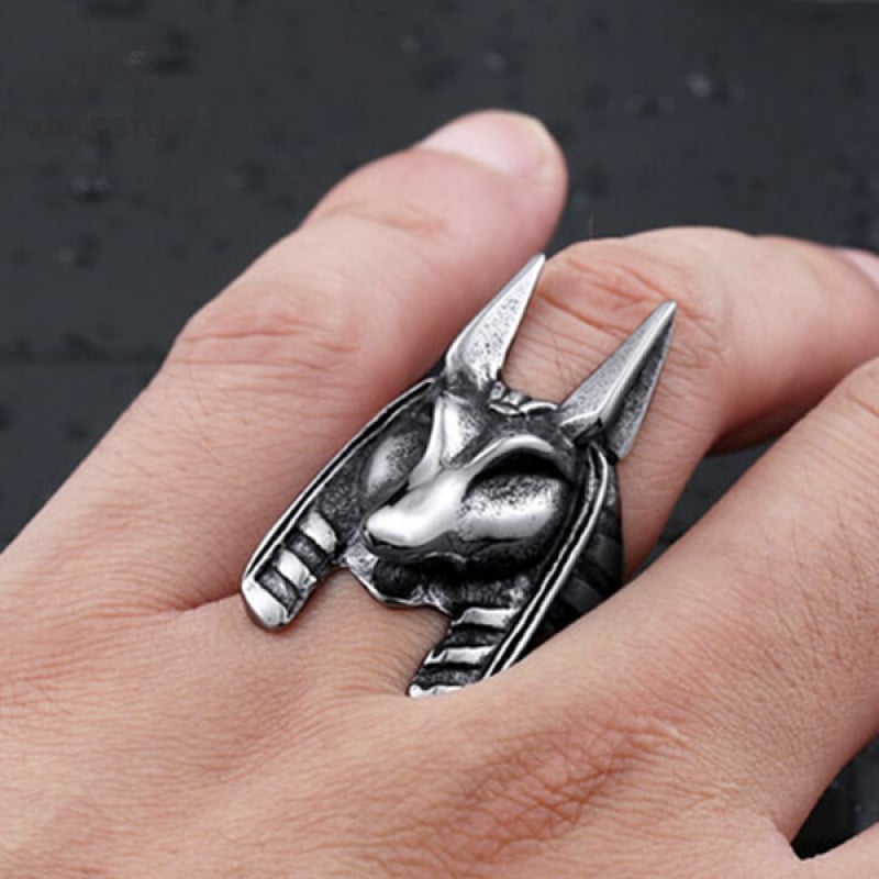 Anubis Silver Ring
