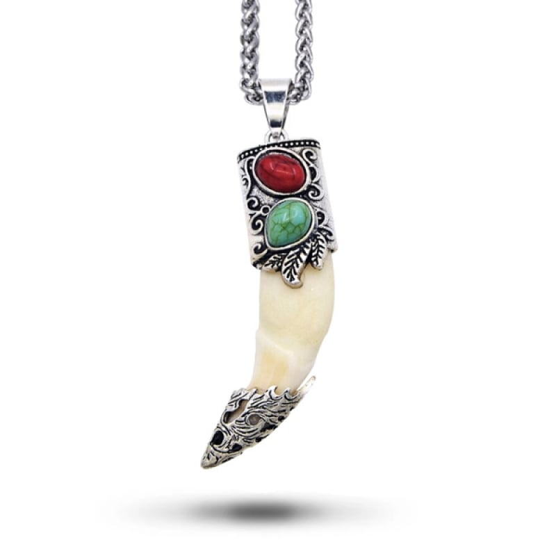 Real wolf deals tooth pendant