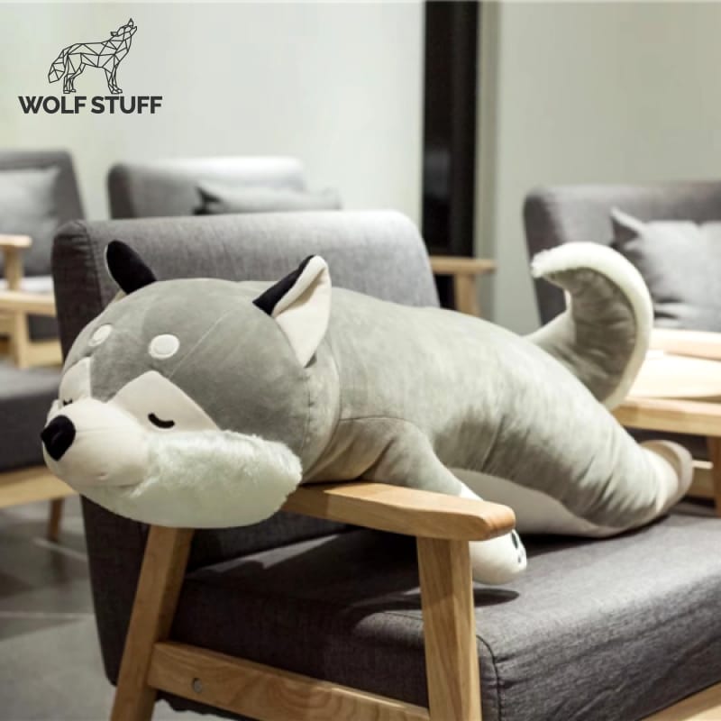 Big wolf plush toy
