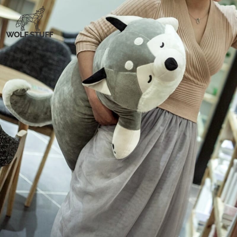 Big wolf plush toy