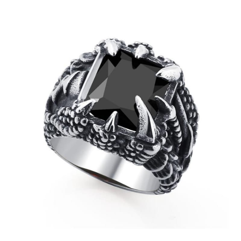 Black Onyx Wolf Ring