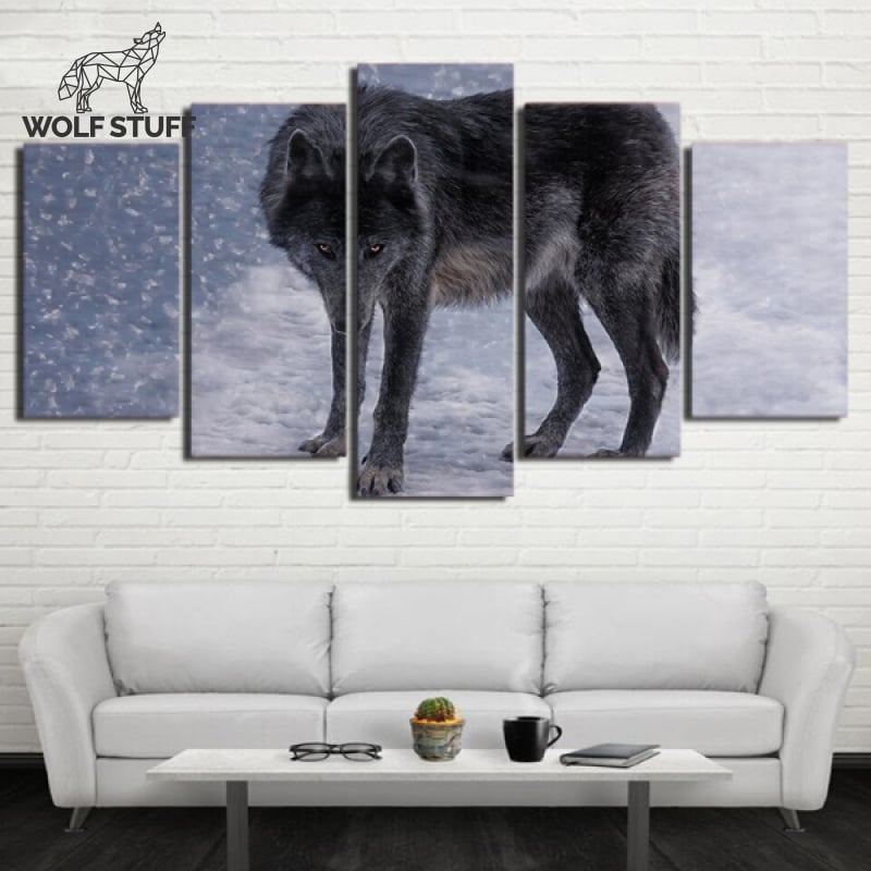 Black wolf art