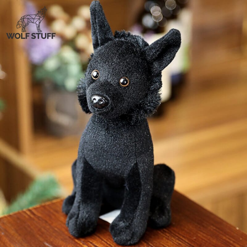 Black wolf plush