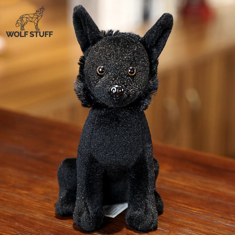 Black wolf plush