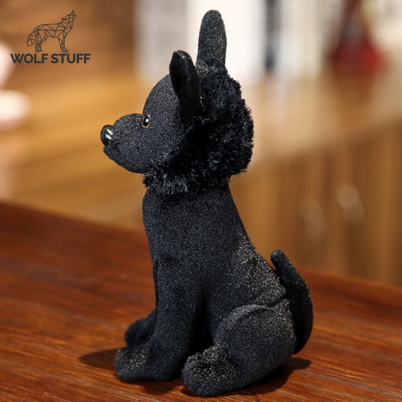 Black wolf plush