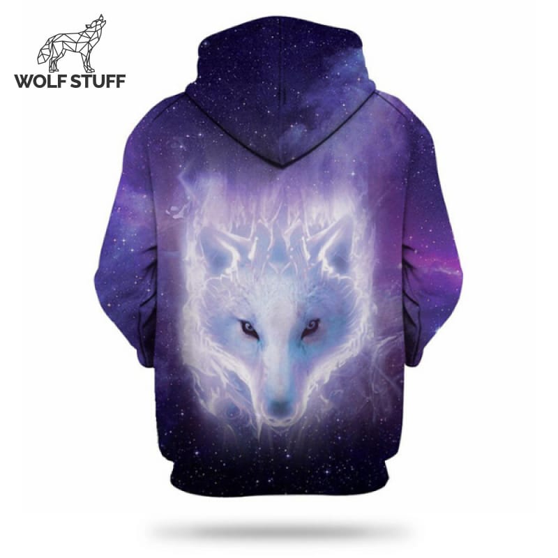 Blue and Purple Wolf Hoodie