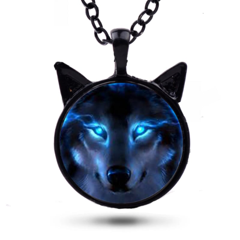 Blue Wolf Necklace