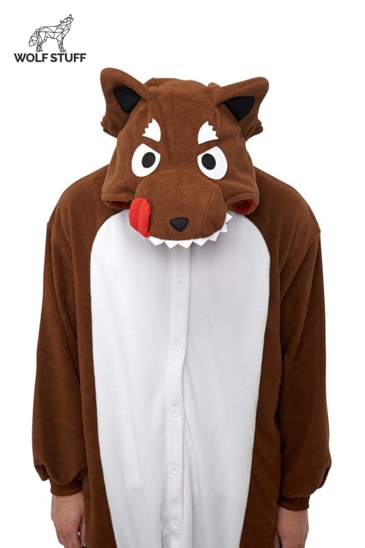 Brown Wolf Onesie
