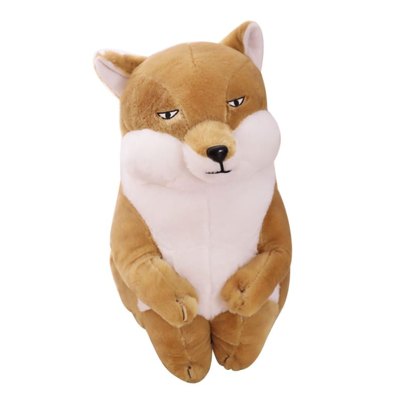 Brown wolf plush