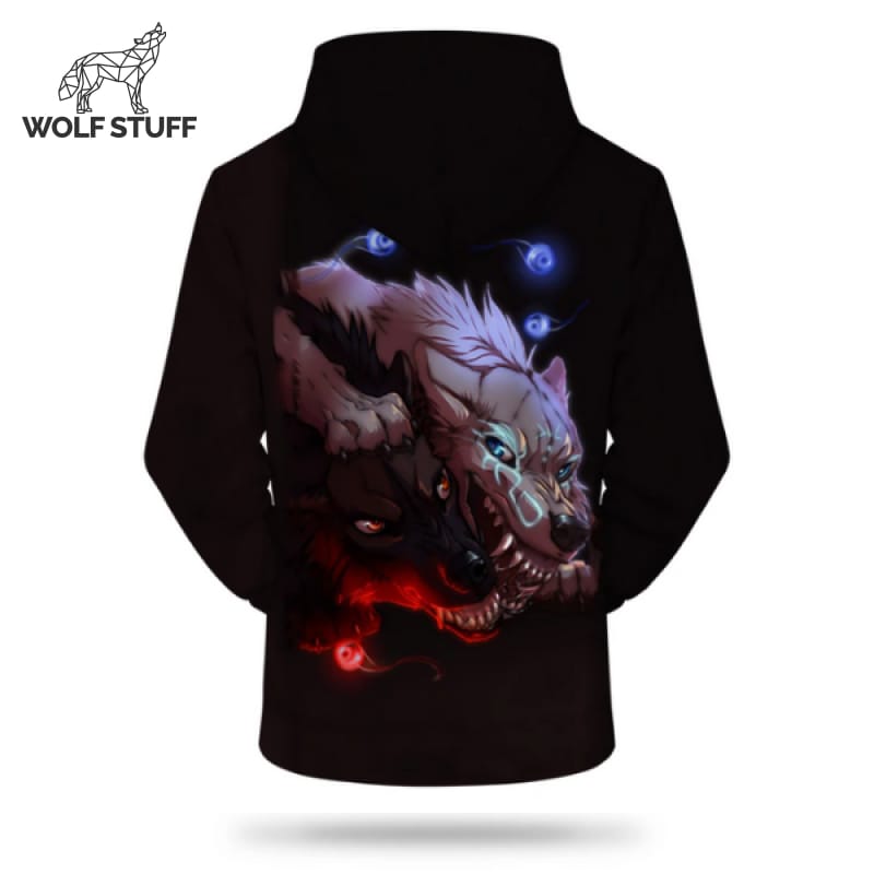 Cartoon Wolf Hoodie