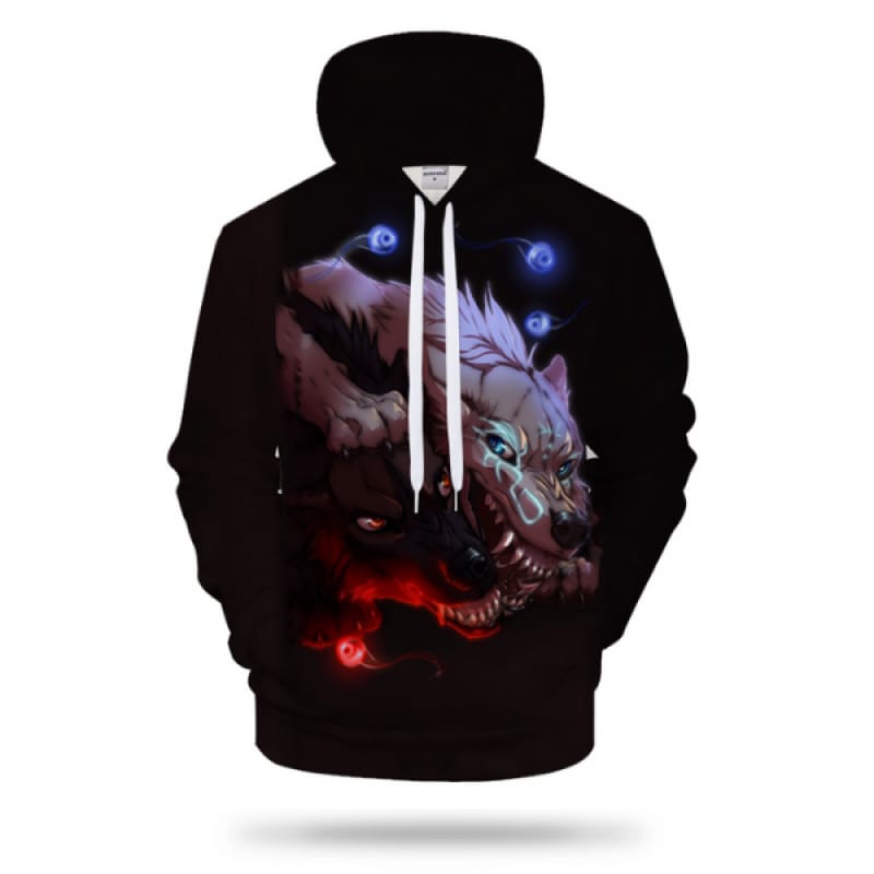 Cartoon Wolf Hoodie