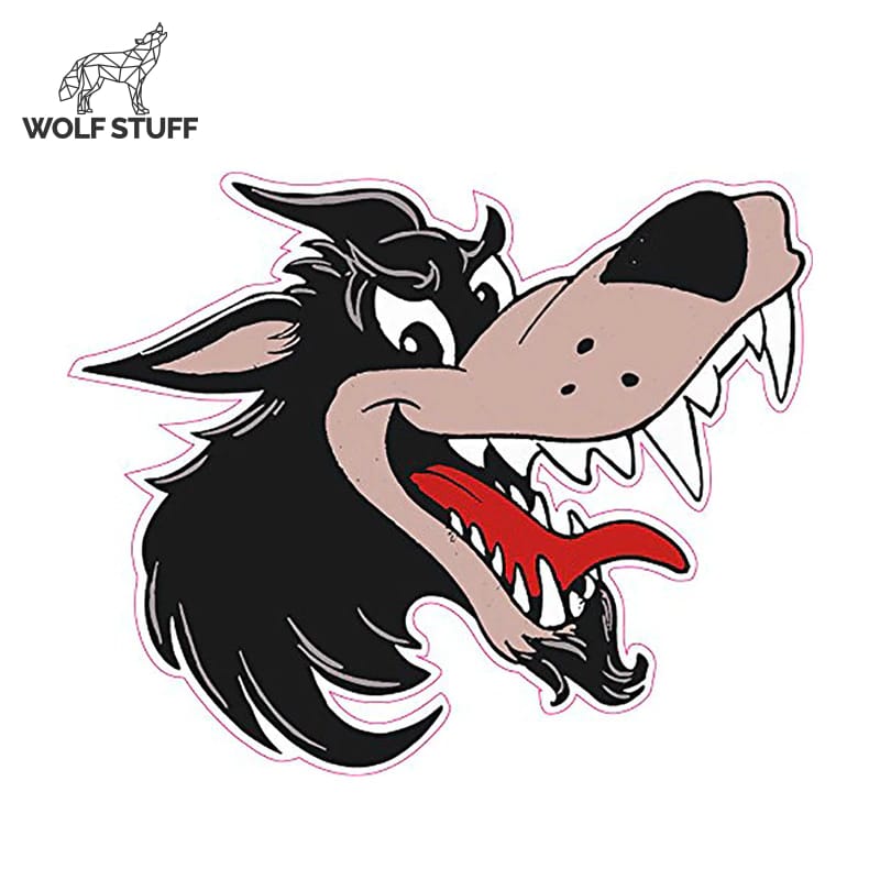 Cartoon wolf patch