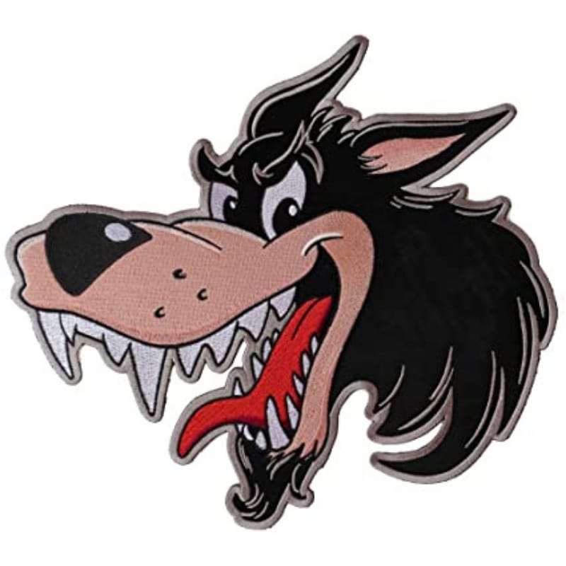 Cartoon wolf patch