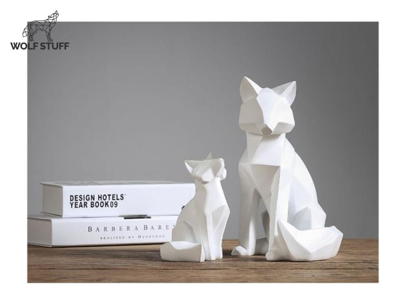 Ceramic Wolf Statue