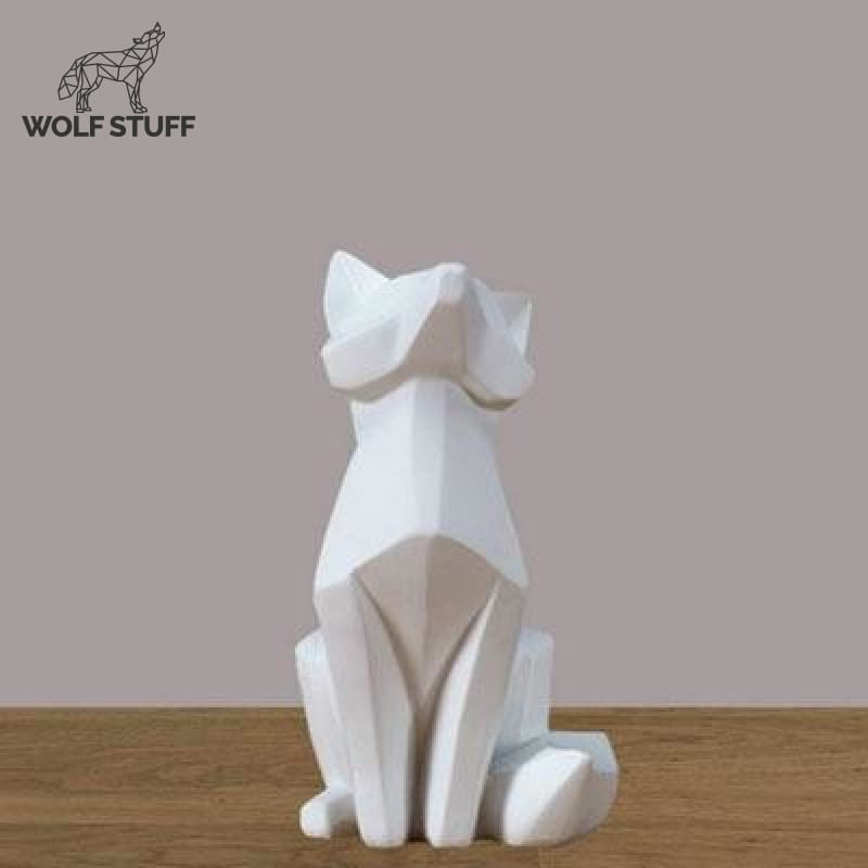 Ceramic Wolf Statue