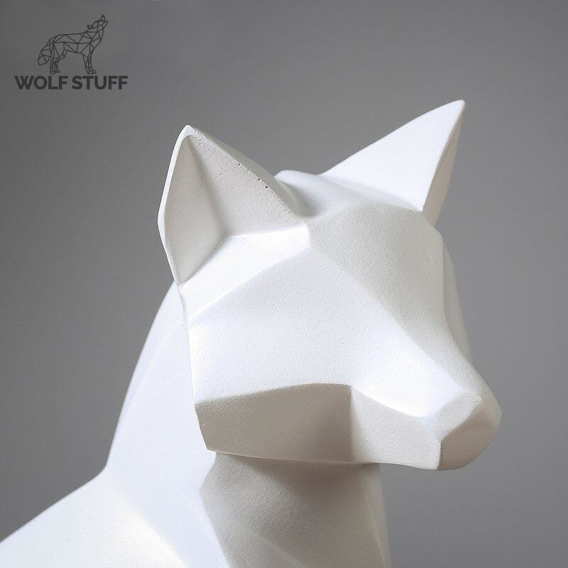 Ceramic Wolf Statue
