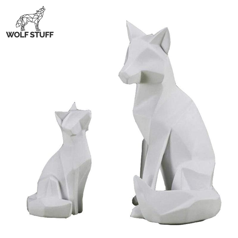 Ceramic Wolf Statue