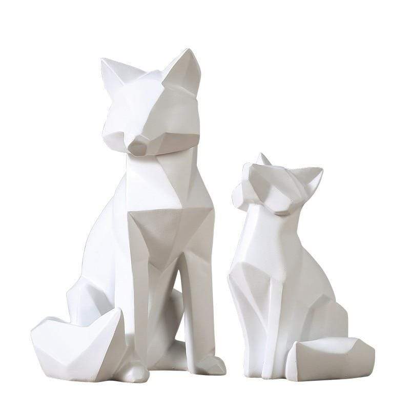 Ceramic Wolf Statue