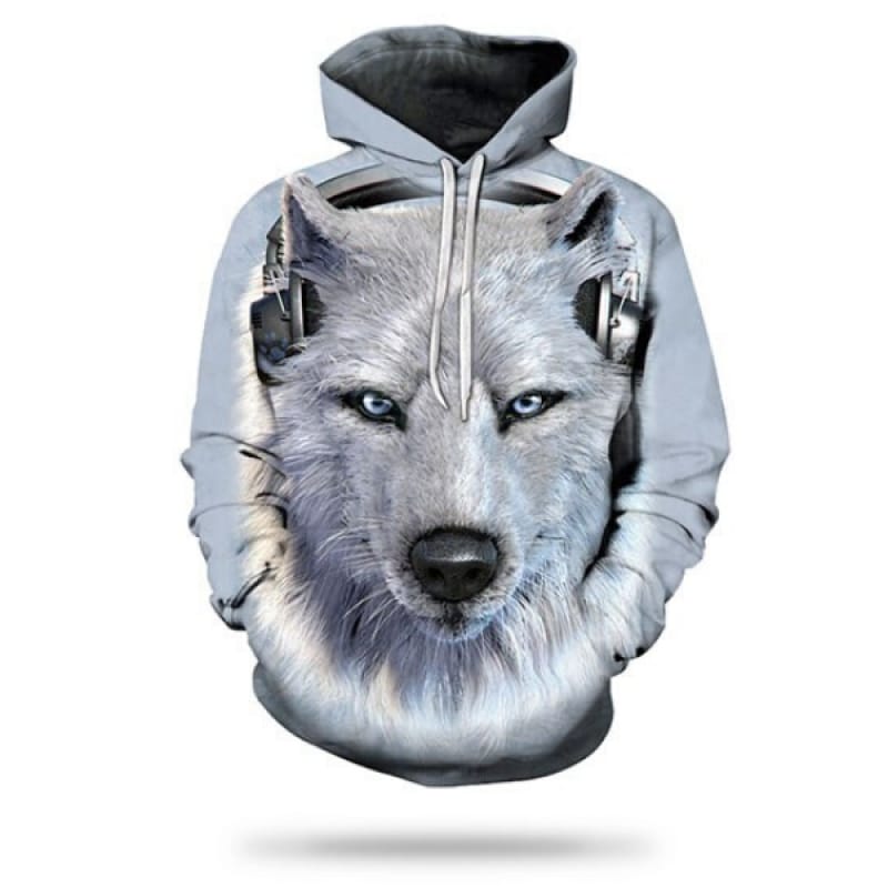 Cool Wolf Hoodie Wolf Stuff - Main Image
