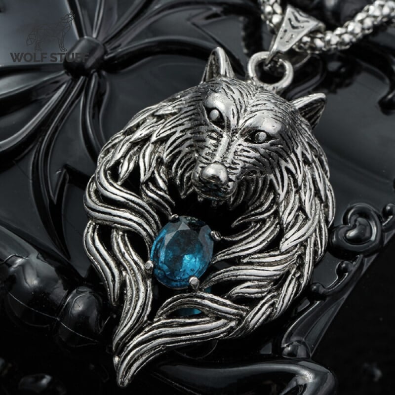 Crystal Wolf Necklace