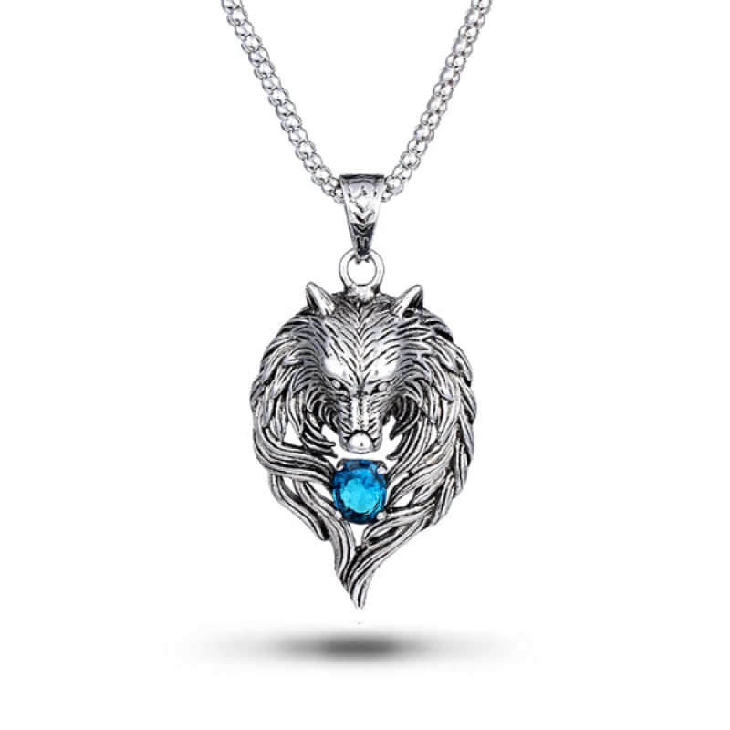 Crystal Wolf Necklace