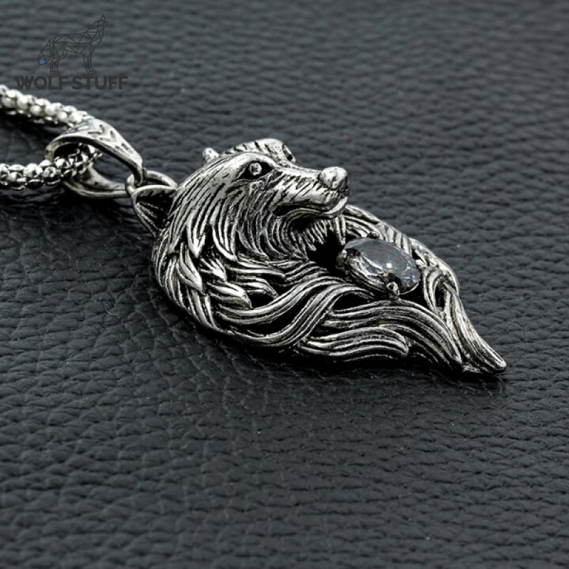 Crystal Wolf Necklace