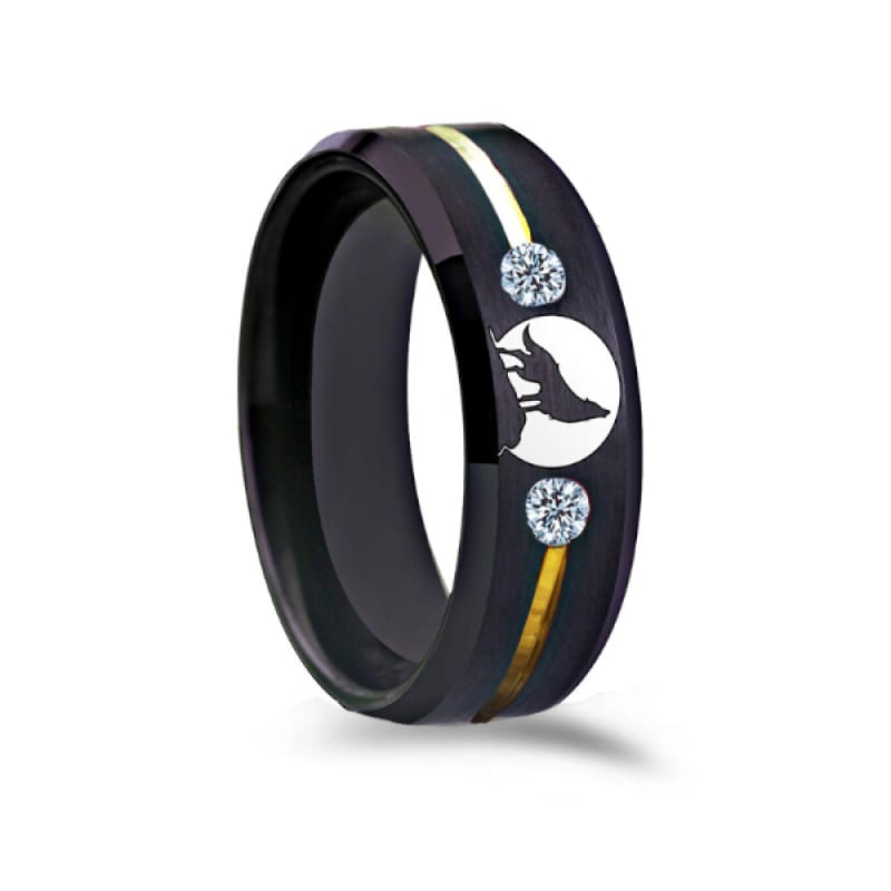 Diamond Wolf Ring