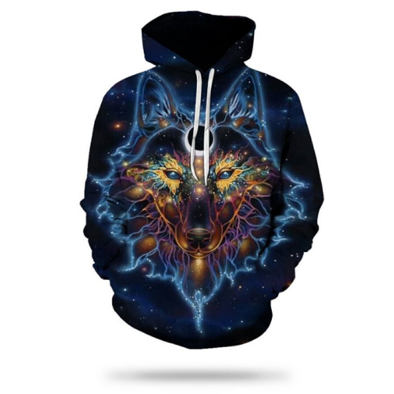Galaxy Hoodie Wolf