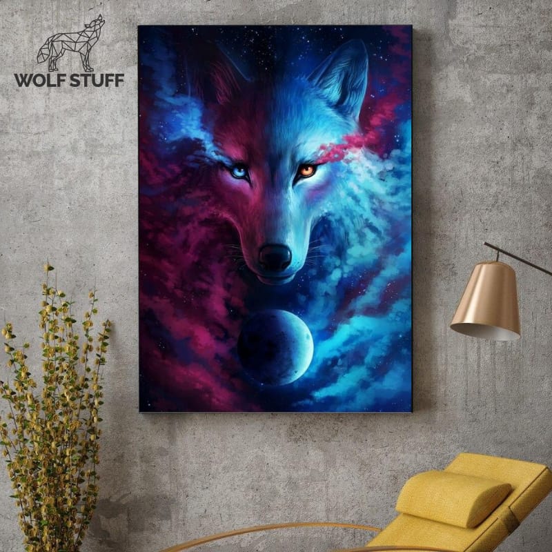 Galaxy wolf poster