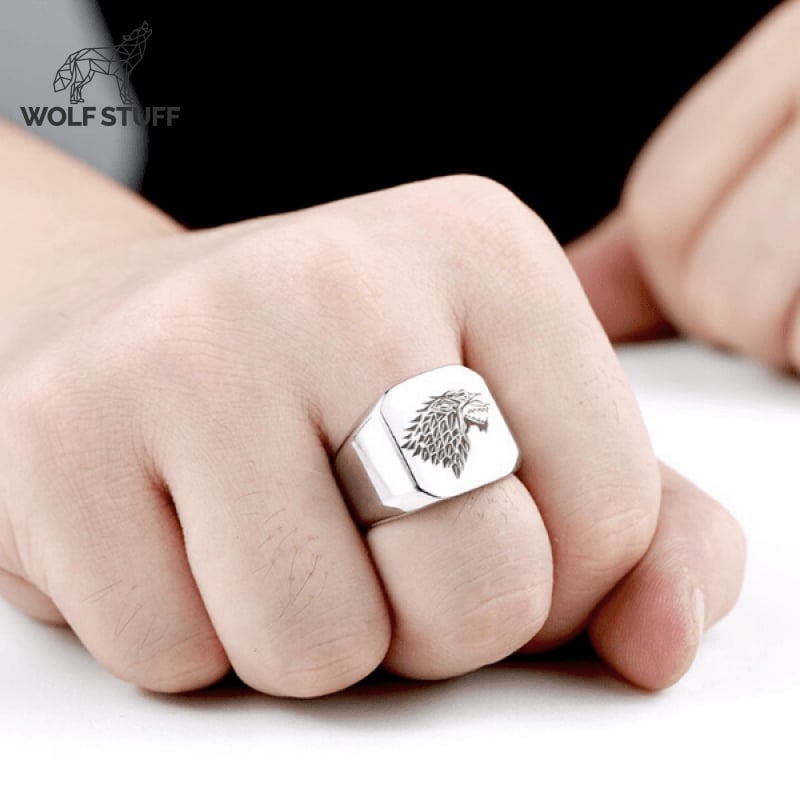 Game of Thrones Stark Wolf Ring
