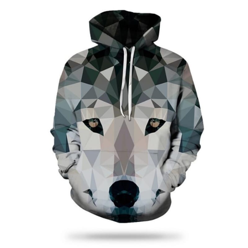 Geometric Wolf Hoodie